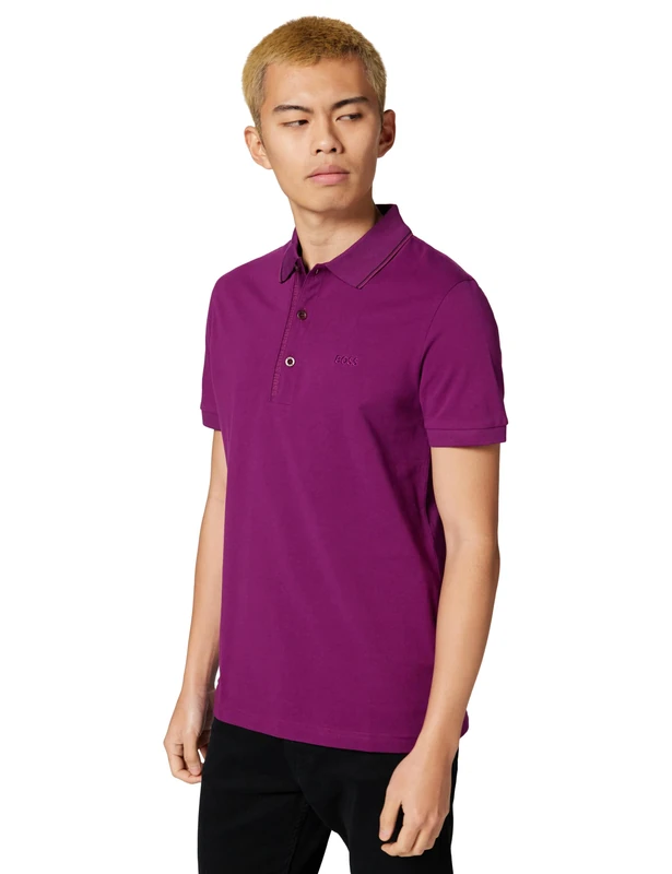 BOSS Men's Polo Shirt, 674bright Pink, XL