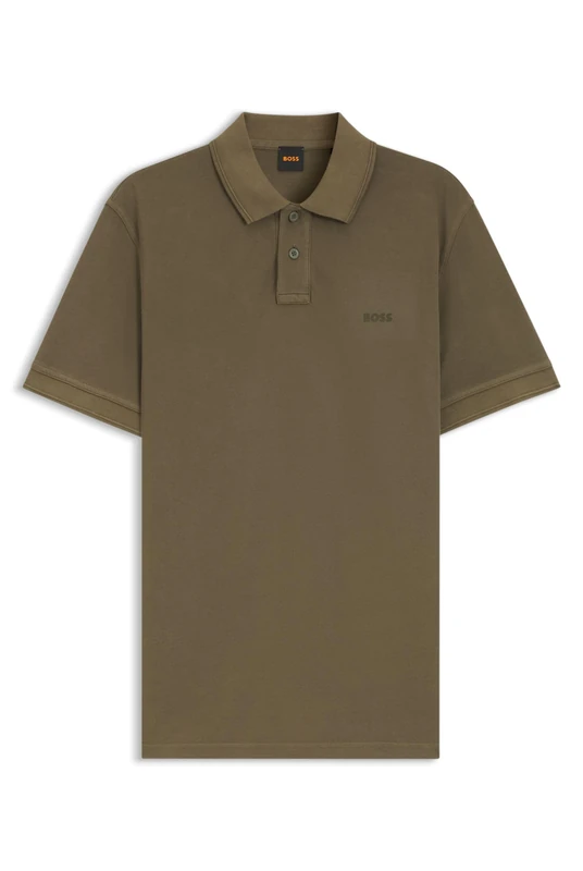BOSS Mens Prime Cotton-piqué Polo Shirt with Logo Detail