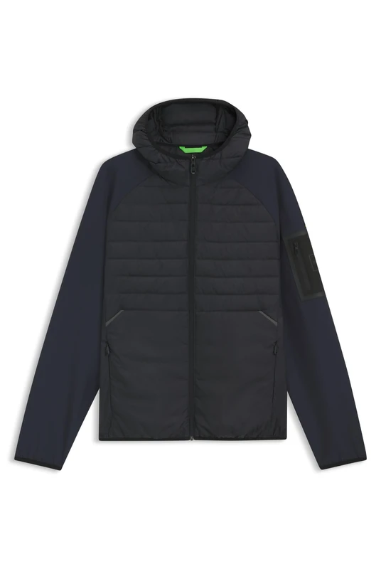 BOSS Mens J Urbanex Hybrid HD Water-Repellent Jacket with Zipped Sleeve Pocket