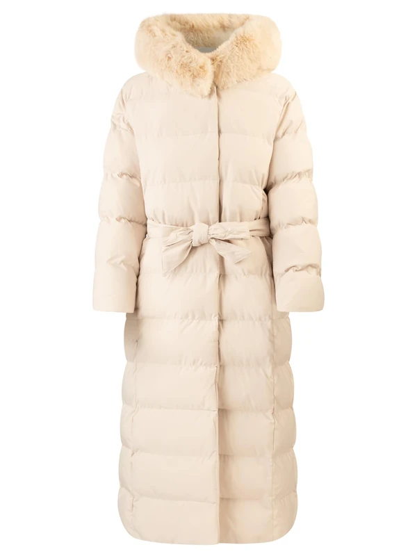 APART Fashion Women's Apart Winterjacke mit Reißverschluss Winter Jacket, Beige, 14