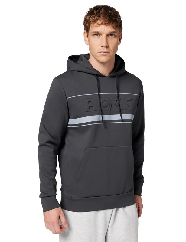 BOSS Men's Soody Zone Sweatshirt, 027dark grey, XL