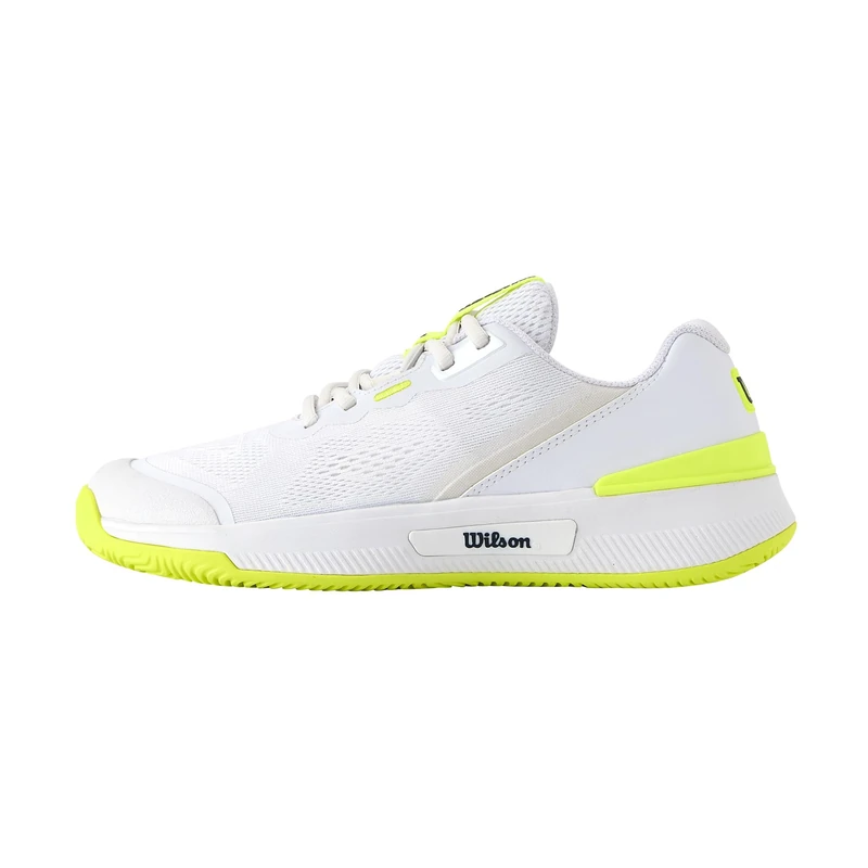 Wilson Intrigue Pro Oz Women's Tennis Shoes, Provide Confident Stability and Arch Support, with a Secure Heel Fit and Lightweight Breathability, Colour: White/Safety Yellow/Navy Blazer, Size: 9
