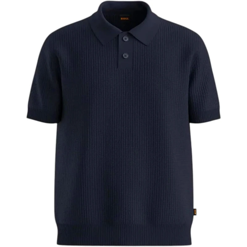 BOSS Mens Akoppo Short Sleeve Shirt Polo Dark Blue XXL