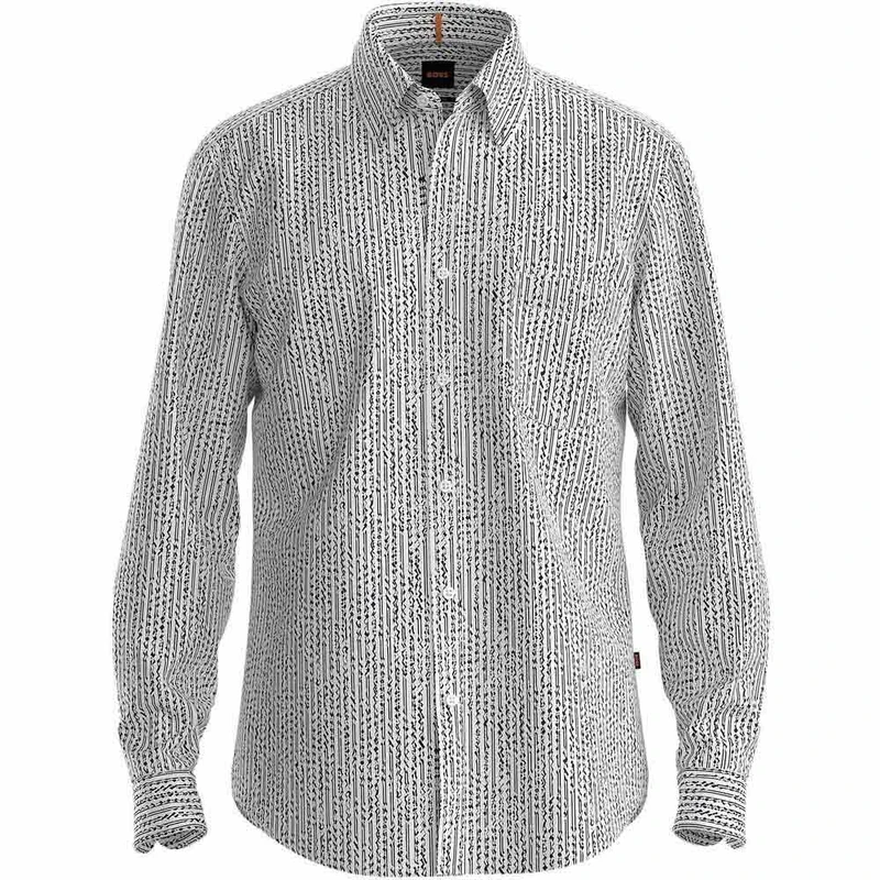 BOSS Men's Rickert_m Shirt, 100White, M