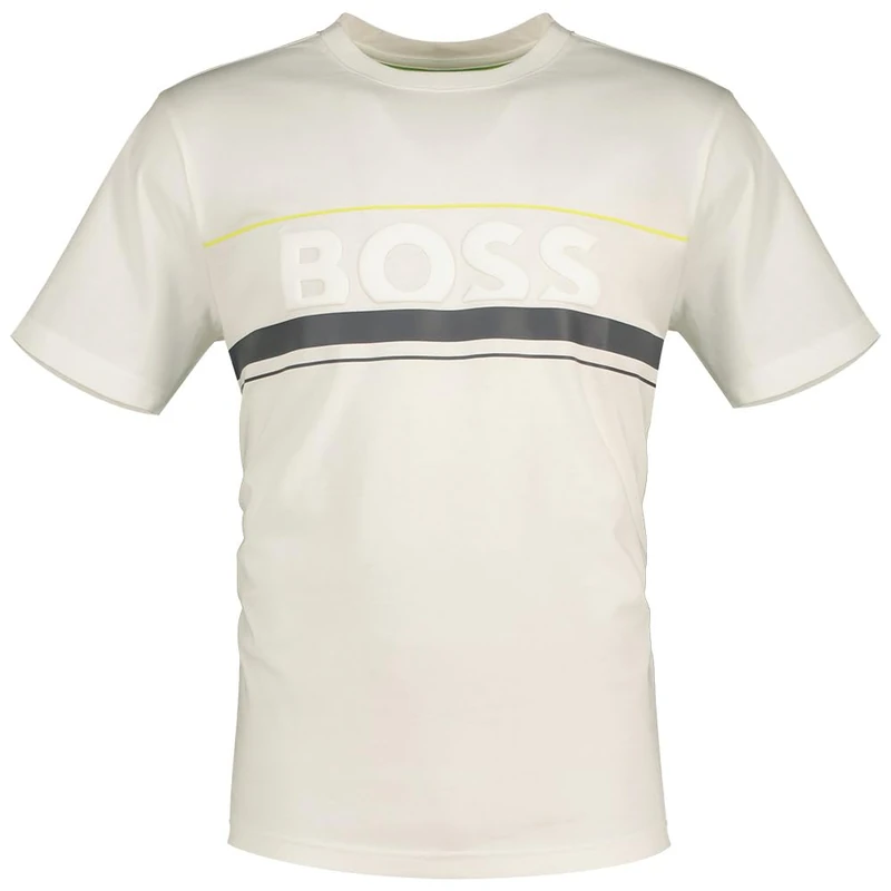 BOSS Iconic Zone Men's T-Shirt, 100White, XL