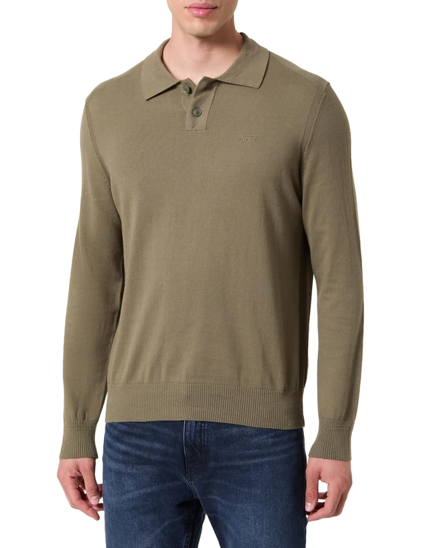 BOSS Men's Asac_pl Knitted_Sweater, 342open Green, XXL