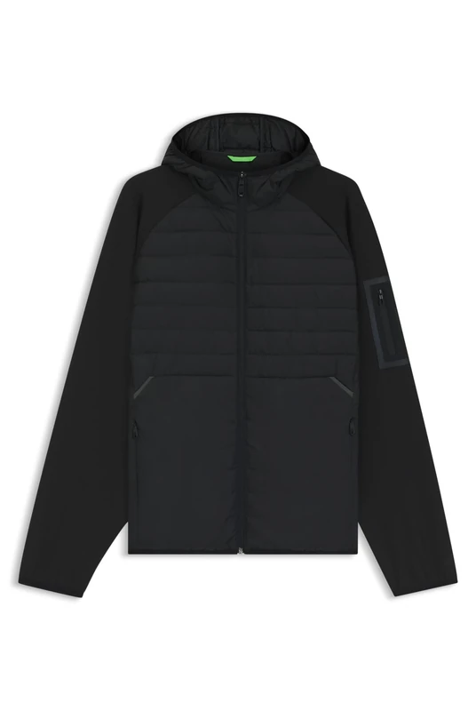 BOSS Mens J Urbanex Hybrid HD Water-repellent jacket with zipped sleeve pocket