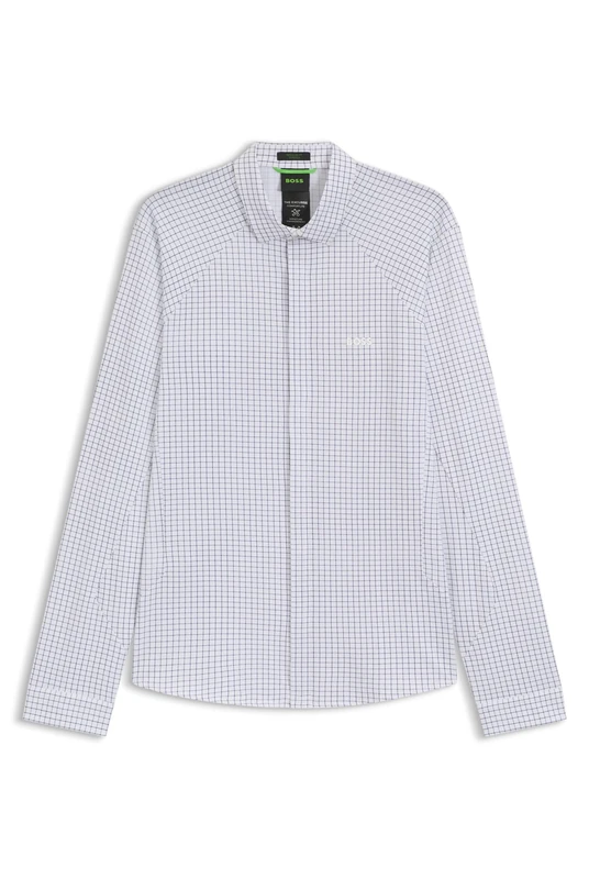 BOSS Men's B EXCURSE Regular Fit Knitted Cotton Pique Shirt, 101Natural, M