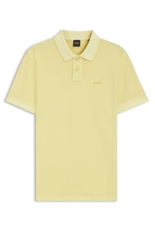 BOSS Mens Prime Cotton-piqué Polo Shirt with Logo Detail