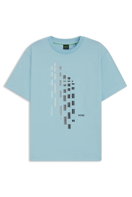 BOSS Men's Tee Grx Zone T-Shirt, 455light/pastel Blue, 4XL