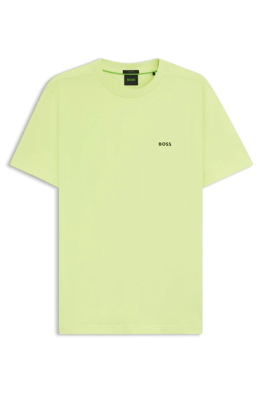 BOSS Mens T-Shirt Short Sleeve Cotton Lime 337 L