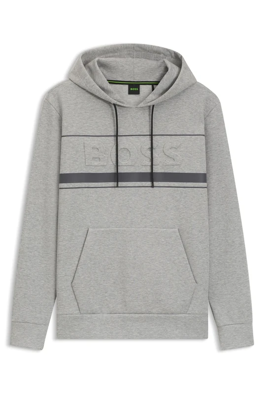 BOSS Men's Soody Zone Sweatshirt, 042 Silver, XXL