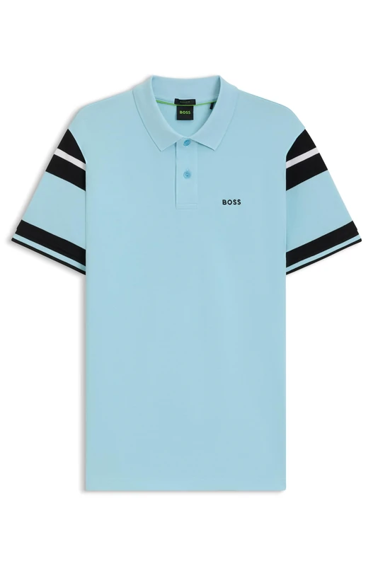 BOSS Men's Sleeve Zone Polo Shirt, 455light/pastel Blue, XS
