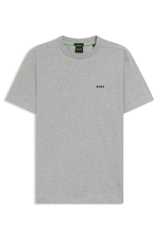 BOSS Mens Tee Stretch-Cotton T-Shirt with Logo Detail