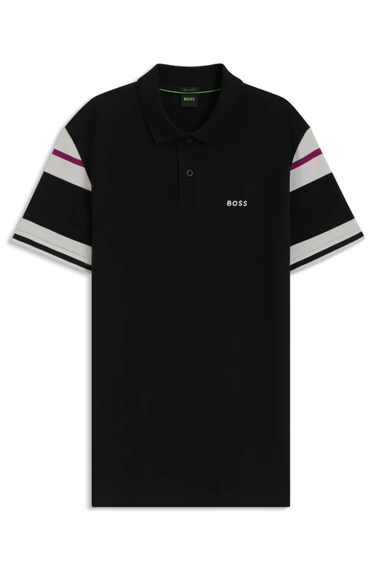 BOSS Men's Sleeve Zone Polo Shirt, 674bright Pink, L