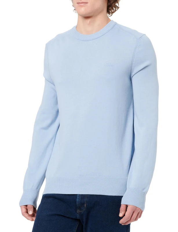 BOSS Men's Asac_c Knitted Sweater, 470open blue, M