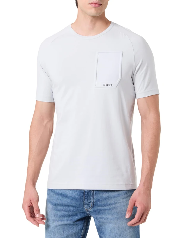 BOSS Urban Tech Men's T-Shirt, 054light/pastel Grey, L