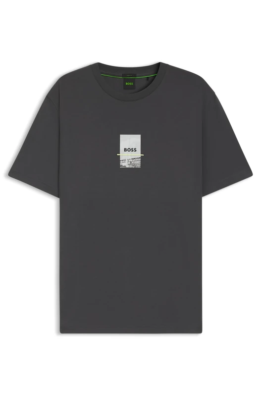 BOSS Men's Tee Stripe Zone T-Shirt, 001black, 6XL