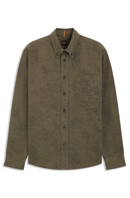 BOSS Men's Te_tirecollar T-Shirt, 342open Green, XXL - Image 1