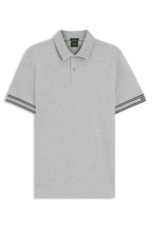BOSS Men's Polo Zone, 042 Silver, S