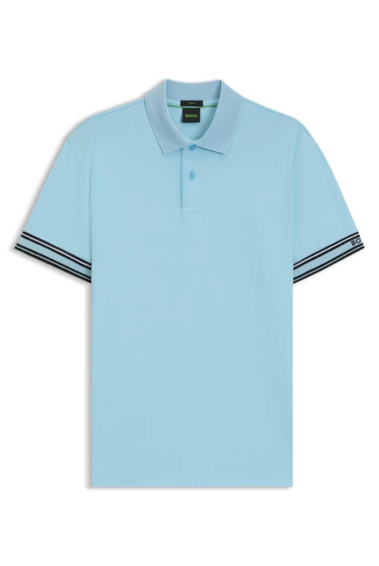 BOSS Men's Polo Zone Polo (Pack of 1), Light/Pastel Blue 455, 3XL