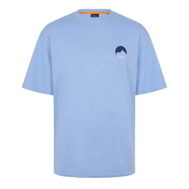 BOSS Mens HBO Move T-Shirt Open Blue L