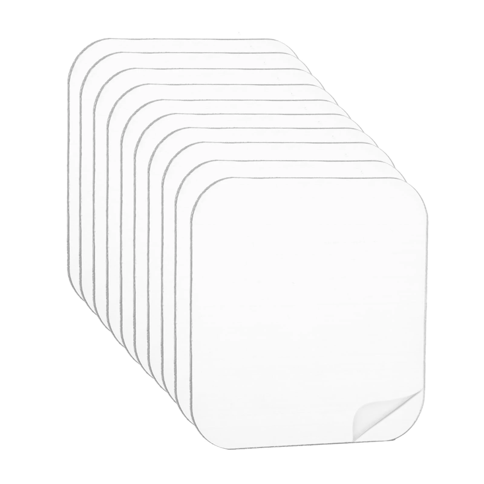 Coptiner 10 Pcs Clear Double Sided Adhesive Pads for Mounting Clear Stickers Patch for Walls Hanging Sticky Nano Gel Pads Two Sided Precut Tape Strong Precut Squares Sticky Pads Washable (6x6cm)