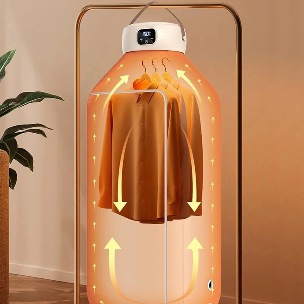 Electric Clothes Dryer,Portable Clothes Dryer For Travel Portable 2H Quickly Drying 500W Timer With Protective Storage Bag For Light Clothes Underwear