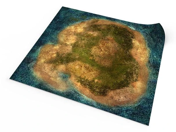 PLAYMATS Island Wargaming Mat for Freebooters Fate - 48x48 inch