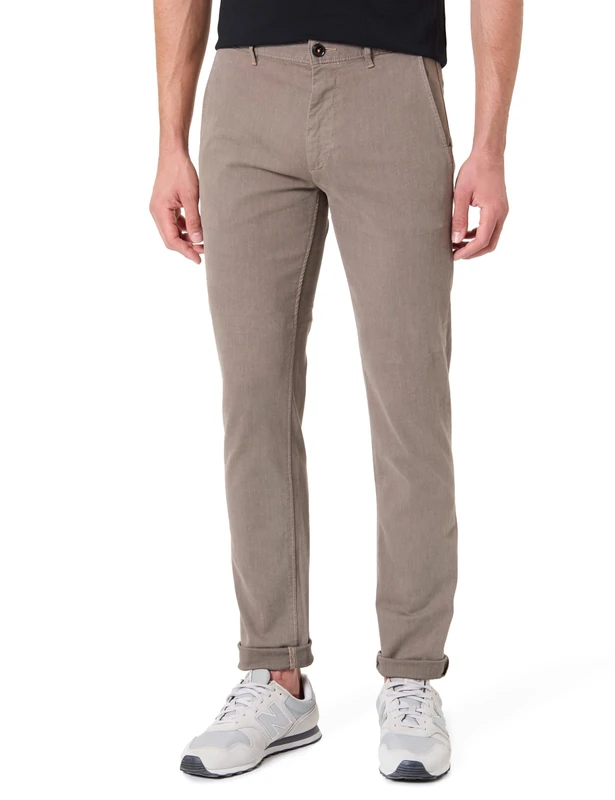 BOSS Men's Slim Fit Stretch Cotton Satin Chino Trousers, 346open Green, 30W x 30L