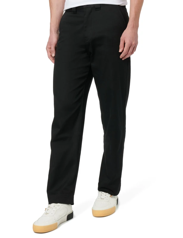 BOSS Men's Chino-Straight Straight Fit Twill Trousers Made of Cotton Blend, 001black, 34W / 30L
