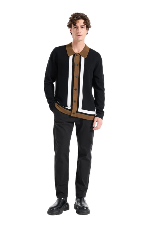 BOSS Men's Chino_Tapered Trousers_Flat, 001black, 44W x 36L - Image 1