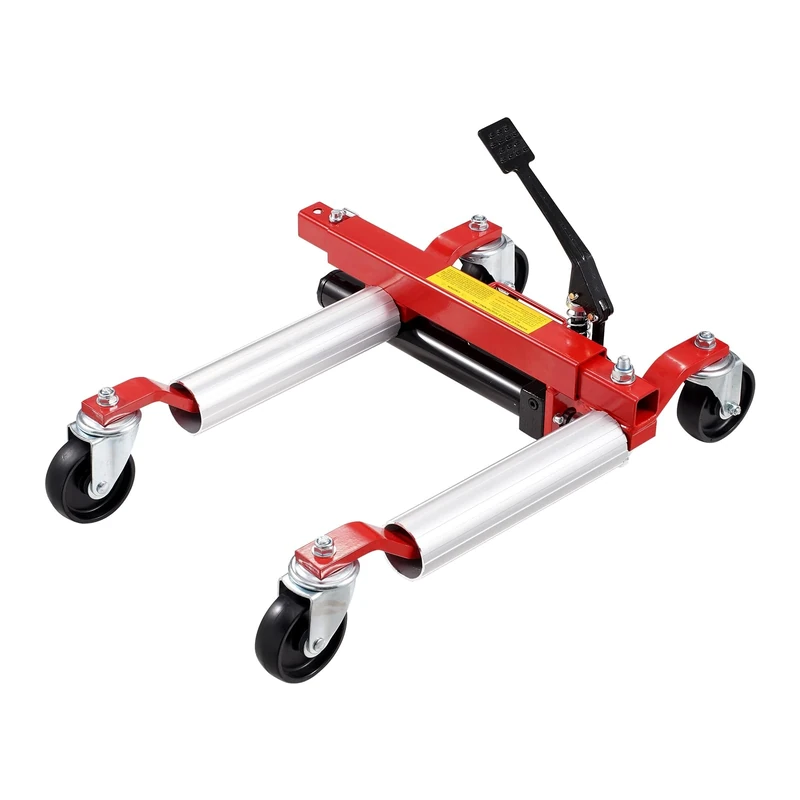 VEVOR Car Dolly Lifter, Max Capacity 1500 Lbs, 360° Rotatable Wheels, Heavy Duty Vehicle Positioning Hydraulic Tire Jack, for Auto Repair Moving