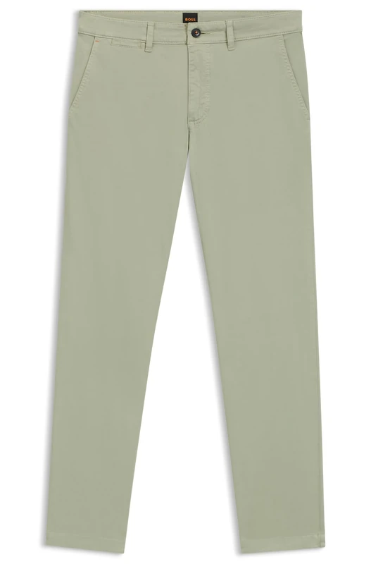 BOSS Men's Chino-Regular-1 Trousers_Flat, 370open Green, 31W x 30L