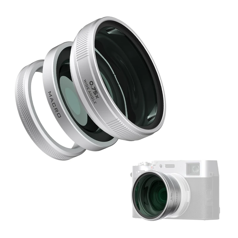 Freewell 2-in-1 Wide Angle & Macro Lens Compatible with Fuji X100VI/X100V – Versatile Design, Enhanced Magnification