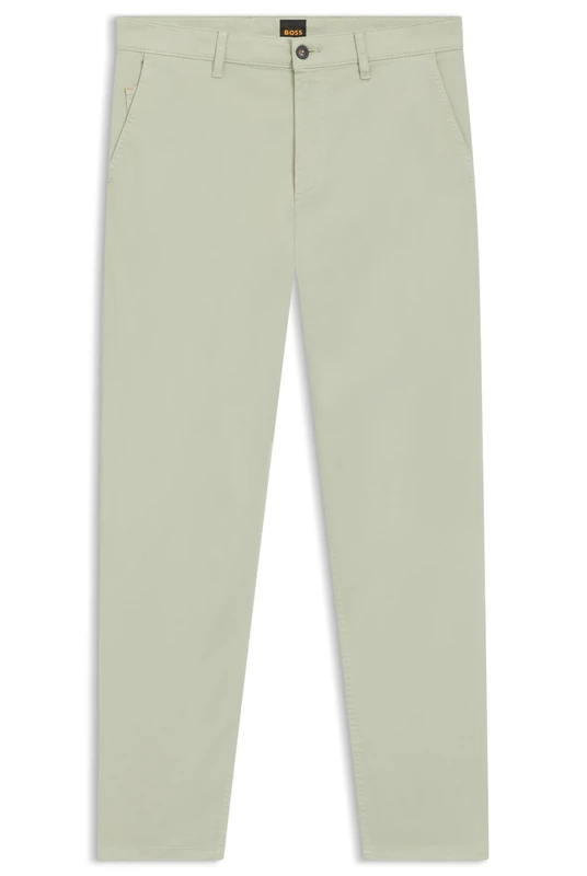 BOSS Men's Chino_Tapered Trousers_Flat, 370open Green, 48 W/32 L