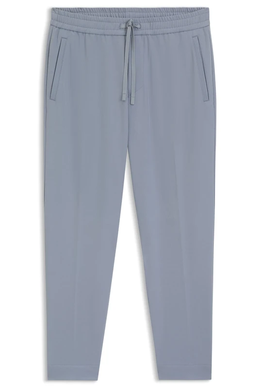 BOSS Mens T Flex Tapered-fit Trousers in Water-Repellent Stretch Fabric - Image 1