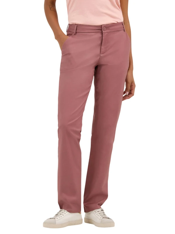 Lee Women's Wrinkle Free Relaxed Fit Straight Leg Pant, Henna, 18 Long