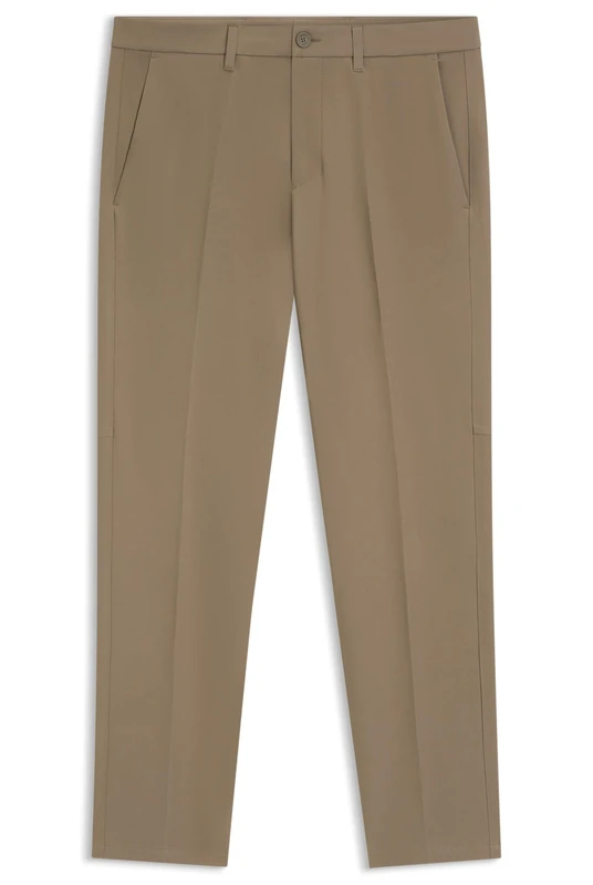 BOSS Men's T_Commuter-Slim Trousers_Flat, Light/Pastel Green, 42
