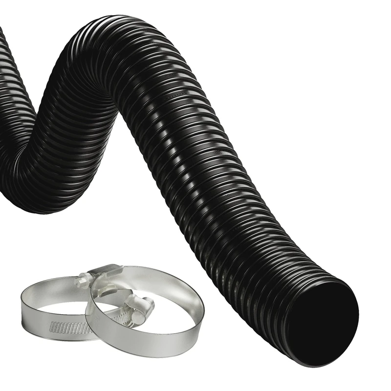 32mm Internal Diameter - 25 Metre Length Plus Hose Clips Anti Kink Corrugated Flexible Pond Hose Pipe for Pond Pumps and Filters