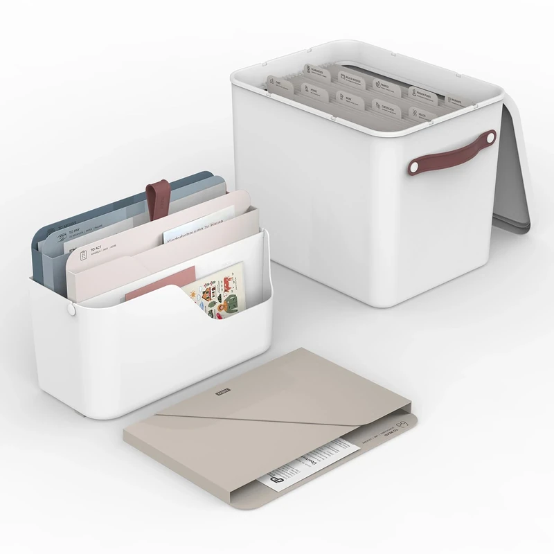 Rotho MY PAPER Plus Document Organiser Desk File Storage Set – BPA-Free A4 Paper Sorter