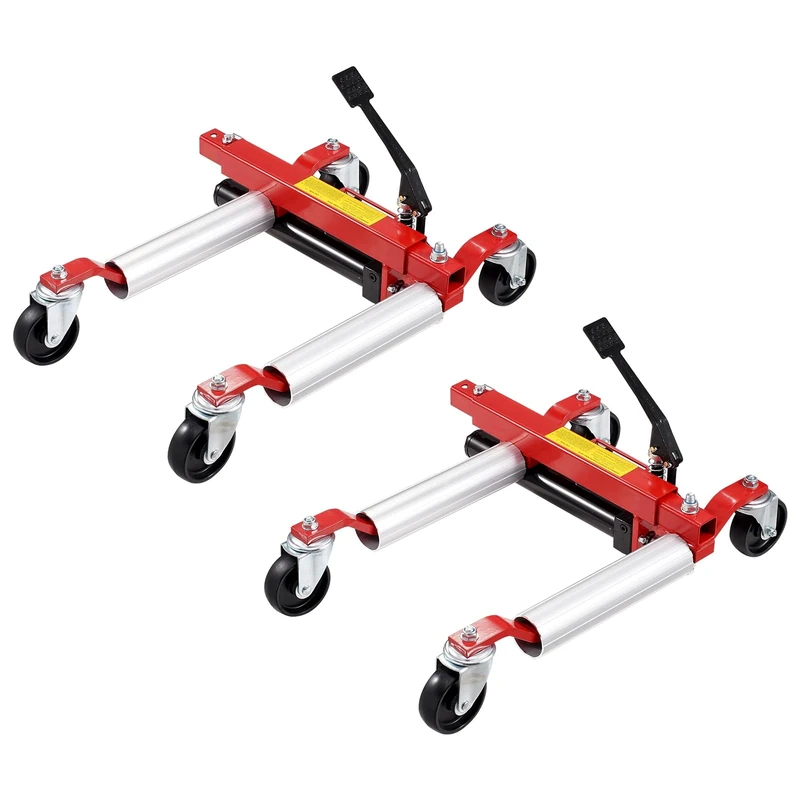 VEVOR Wheel Dolly, Max Capacity 1500 Lbs, Car Jack With 360° Rotatable Wheels, Heavy Duty Vehicle Positioning Hydraulic Tire Jack for Auto Repair Moving, Set of 2