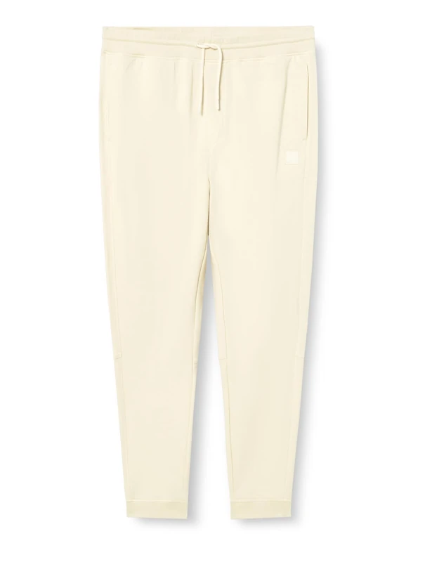 BOSS Mens Sestart Cotton Terry Logo Patch Jogging Bottoms, 767open Yellow, XL