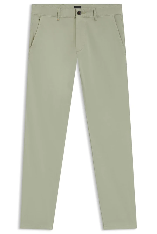 BOSS Mens Chino Slim Slim-fit Chinos in Stretch-Cotton Satin