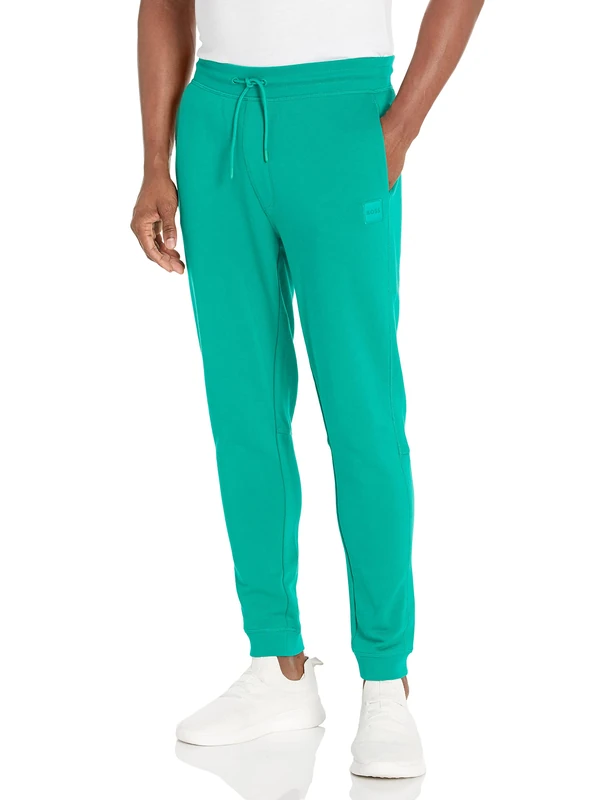 BOSS Mens Sestart Cotton Terry Logo Patch Jogging Bottoms, 470open Blue, 3XL