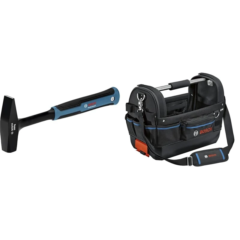 Bosch Professional 500 g Cross-Peen Hammer (DIN 1041 Tested) + GWT 20 Tool Bag, Blue