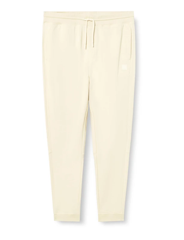 BOSS Mens Sestart Cotton Terry Logo Patch Jogging Bottoms, 767open Yellow, L