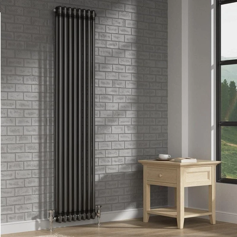 iBathUK Regency Traditional Vertical Column Radiator, Triple Panel Radiators, Raw Metal Iron Style Radiators for Bathroom,Kitchen,Living Room 1800x470mm