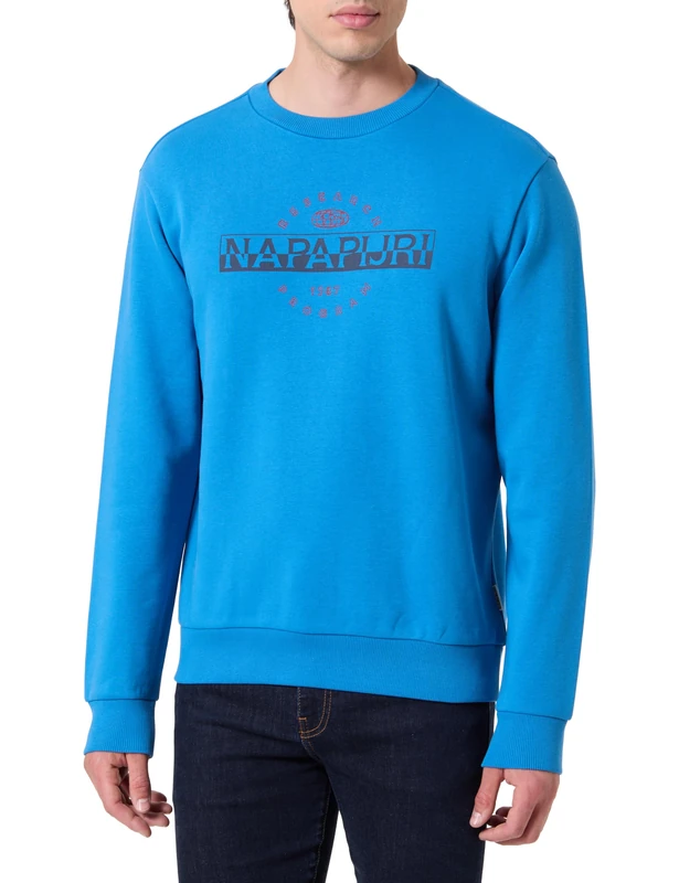 Napapijri Bander Sweatshirt Light Blue, blue, XXL