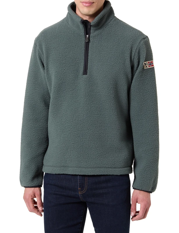 Napapijri Treser Half Zip Fleece Dark Green